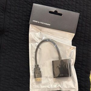 Black HDMI to VGA Adapter
